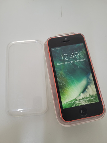 iPhone 5c Rosa Com A Caixa 