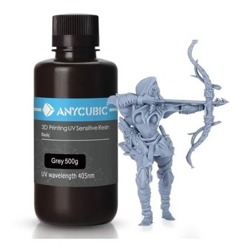 Resina Para Impresión 3d Anycubic 500ml Color Gris