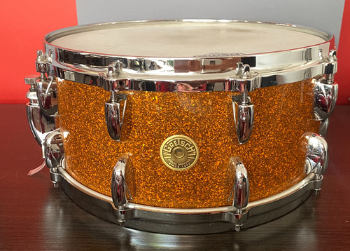 Redoblante Gretsch Usa Custom 6.5x14, Gold Sparkle. La Plata