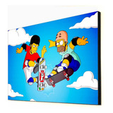 Los Simpson Homero Y Tony Hawk - Skate - Cuadro