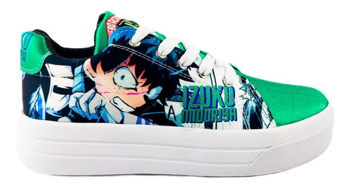 Tenis Izuku Midoriya My Hero Academia Anime 445-2-vi Verde