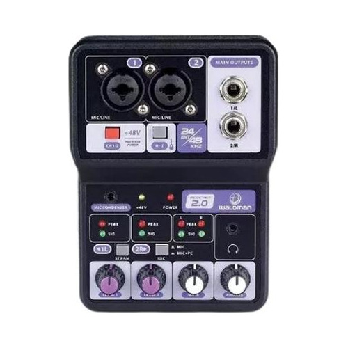 Mesa De Som Waldman 2 Canais Com Interface Podcast 2.0 Usb