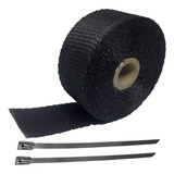 Fita Manta Térmica Termotape Preta Escape 03 M + 02 Zip Tie