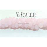 130 Conta Cristal Rosa Leite 8mm Terços Japamala Guias Colar