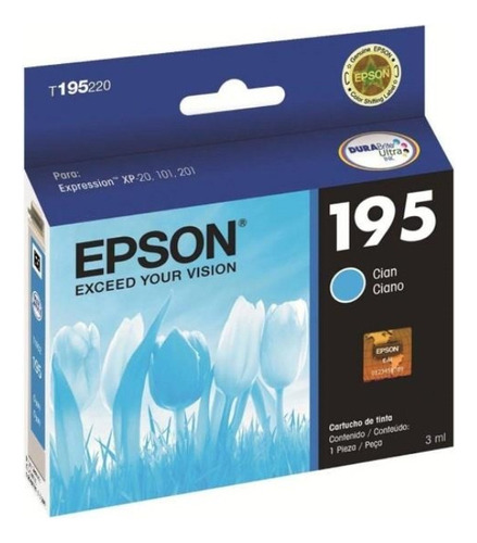 Cartucho Epson T195 Cyan P Xp-201 Xp-211 Original T195220-al