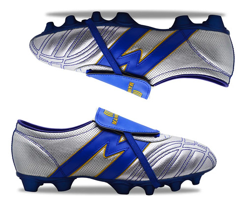 Zapato De Futbol Manriquez Mid Max Plus Sx Plata\u002Frey\u002Fama | Meses sin interés