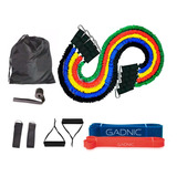 Set Kit De 4 Bandas Elasticas De Entrenamiento Latex Gym