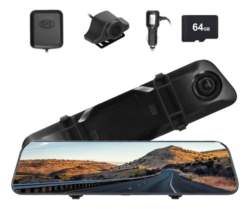 Tarjeta De Memoria Trasera Dashcam Stream Front, Espejo Retr