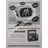 Cartel De Mini Televisor Y Radios Zenith Transoceanico 1950s