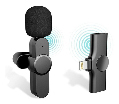 Micrófono Inalámbrico Bluetooth Para Teléfonos Tipo C Color Negro