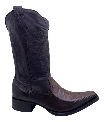 Bota Rancho Bravo Vaquera Para Hombre Piel Estilo : Avestruz