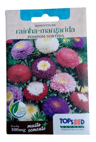 Sementes De Aster Rainha-margarida Sortida - Flor Comestível