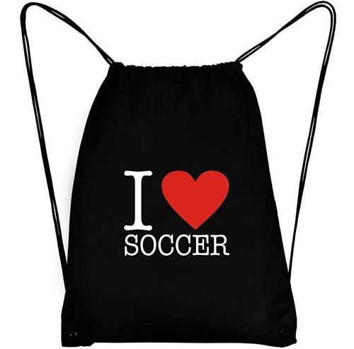 Teeburon I Love Soccer Classic Sport Bag 18" X 13"