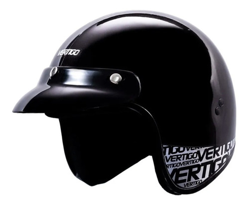 Casco Moto Abierto Vertigo Basic V10 Rosa Negro