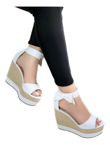 Sandalias Plataforma Mujer Hermosa Sandalia Elegante Yute 