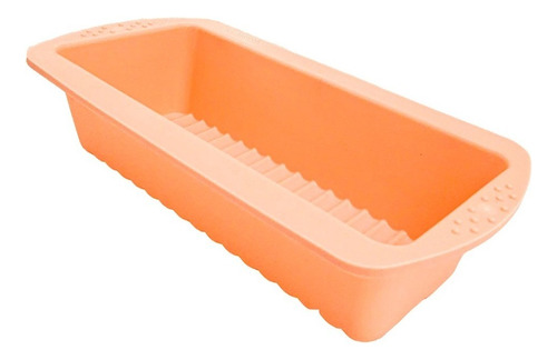 Forma De Silicone Para Pão Retangular Cozinha Utensilio Rosa