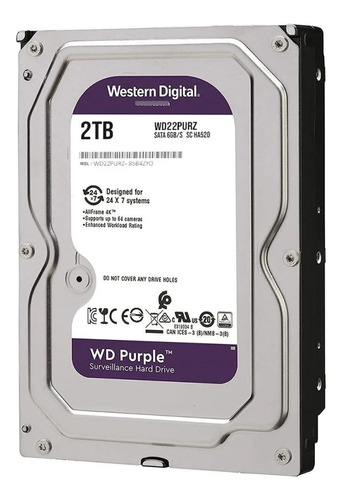 Disco Duro Interno Western Digital Purple 2tb Wd22purz