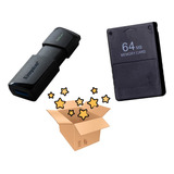 Kit Happy Box Playstation 2 Memory Card 64mb + 32gb