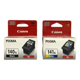 Pack Combo Cartucho Canon Pg-140xl Bk Y Cl-141xl Tricolor 