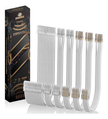 Kit De Cables 24pin/44 Eps/62 Pci-e Asiahorse Blanco