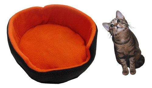 Cama Doble Faz Para Gatos Pequeña Color Naranja