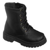 Bota Coturno Infantil Feminino Cano Curto Tratorado Kidstep