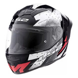 Casco Moto Ls2 352 Rookie Thunder + Alerón Spoiler Mg Bikes