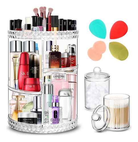 Juego Organizador De Maquillaje Giratorio De 360, Organizado