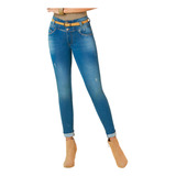 Jeans Colombiano Control Abdomen 1401 Azul Bartolomeo