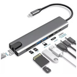 Adaptador Hub Para Macbook Air M1 M2 8 Em 1 Usb-c Hdmi 4k