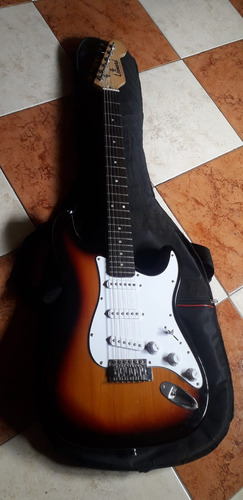Guitarra Eléctrica Leonard Stratocaster Sunburst Con Funda
