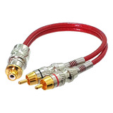 Cabo Y Coaxial Rca Cristal Blindado Para Som De Carro 25 Cm