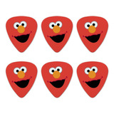 Sesame Street Elmo Face - Juego De 6 Púas De Guitarra De  Me