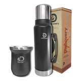 Termo 1.3 Lt + Mate 236 Ml Discovery Acero Inoxidable 24hs 