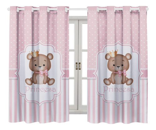 Cortina Infantil Coleção Realeza 2,00l X 1,50a Estampada