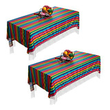 Mantel Mexicano 2 Piezas 79 X 55 Pulgadas Para Fiesta, Boda,