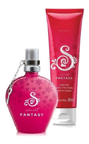 Perfume Avon Secret Fantasy 50ml  + Crema Perfumada De 90 Ml