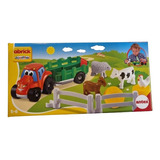 Abrick Tractor Con Animales Vaca Oveja Gallina Antex 9051