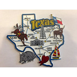 Mapa Del Estado De Texas O Lugar De Referencia Nevera Collag