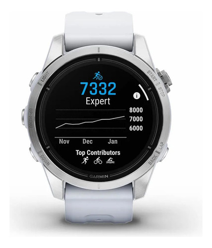 Reloj Smartwatch Epix Pro G2 Garmin 42mm Plateado Triatlon