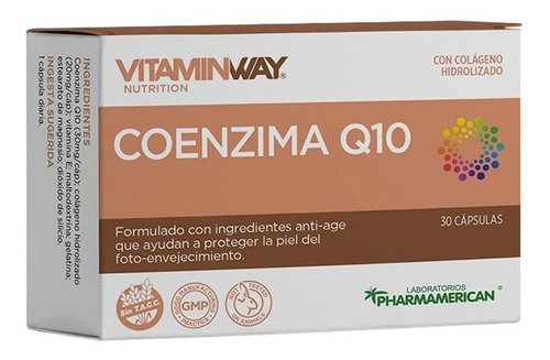 Vitamin Way Coenzima Q10 Antiage Antioxidante Protege 30cap Sabor No