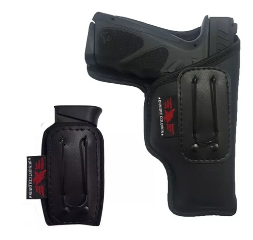 Kit Coldre Velado Para Pistola Taurus Ts9+ Porta Carregador 