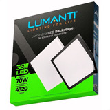 Kit 5 Luminária Painel Led 36w Quadrado Sobrepor 3000k Bvolt