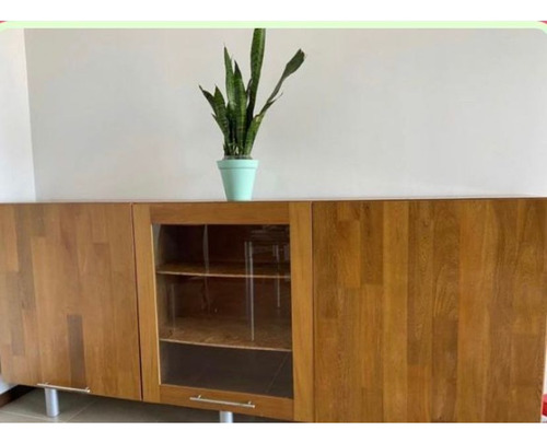 Mueble Organizador Con Puertas Abatibles En Roble Macizo