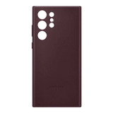 Funda Samsung Leather Cover Burgundy Con Diseño Lisa Para Samsung Galaxy S22 Ultra Por 1 Unidad