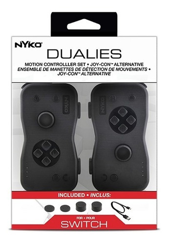Dualies Joy-con Nyko Para Nintendo Switch : En Bsg Color Negro Dualies Bleck