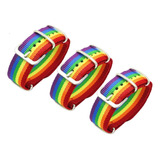 3pz Pulsera Correa Reloj Arcoíris Lgbt Orgullo Gay Brazalete