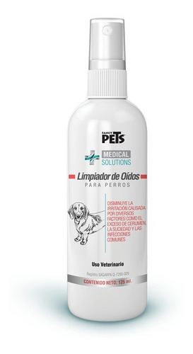 Spray Limpiador Liquido De Oídos 125ml Para Perro Fancy Pets