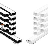 32 Barra 2m Perfil Slim Alumínio 20mm Sobrepor Madeira Gesso Cor Da Luz Preto Tensão De Operação 12/24v 110v/220v