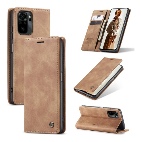 Funda Tipo Cartera Caseme 013 Para Xiaomi Redmi Note 10s 